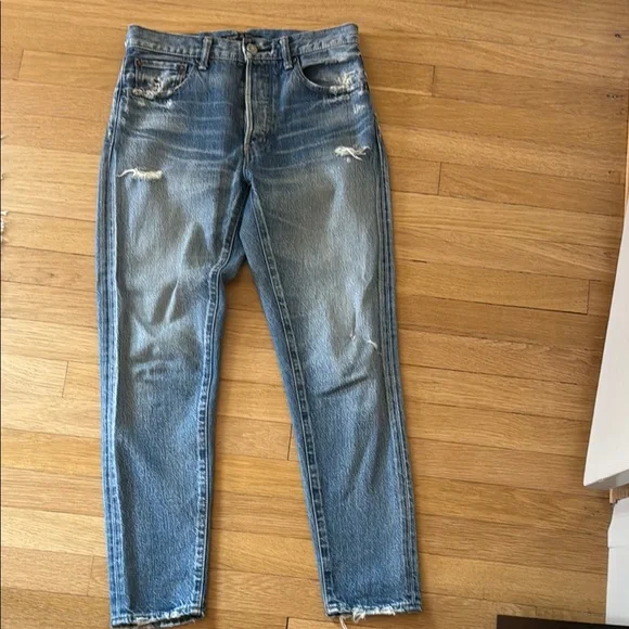 Moussy Distressed Blue Skinny Jeans - Picture 5 of 9